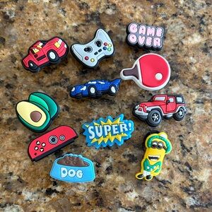 CROCS Fun Shoe Charms Set - Red, Blue, Green